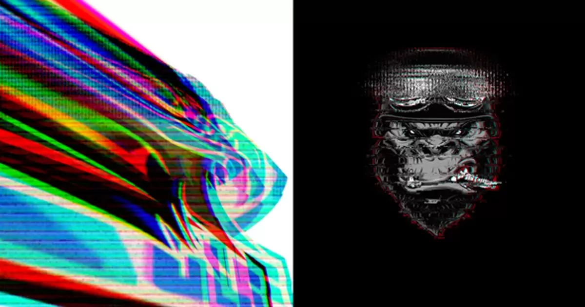 强大的信号干扰logo标志介绍AE模版Powerful Glitch Logo Intro