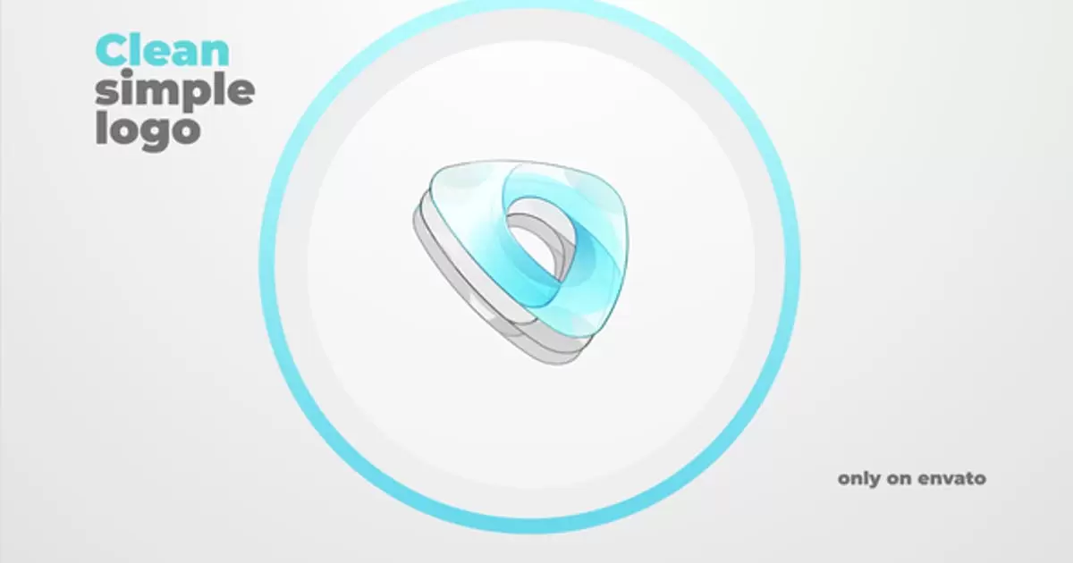 干净简单的白色logo标志AE模版Clean Simple Logo
