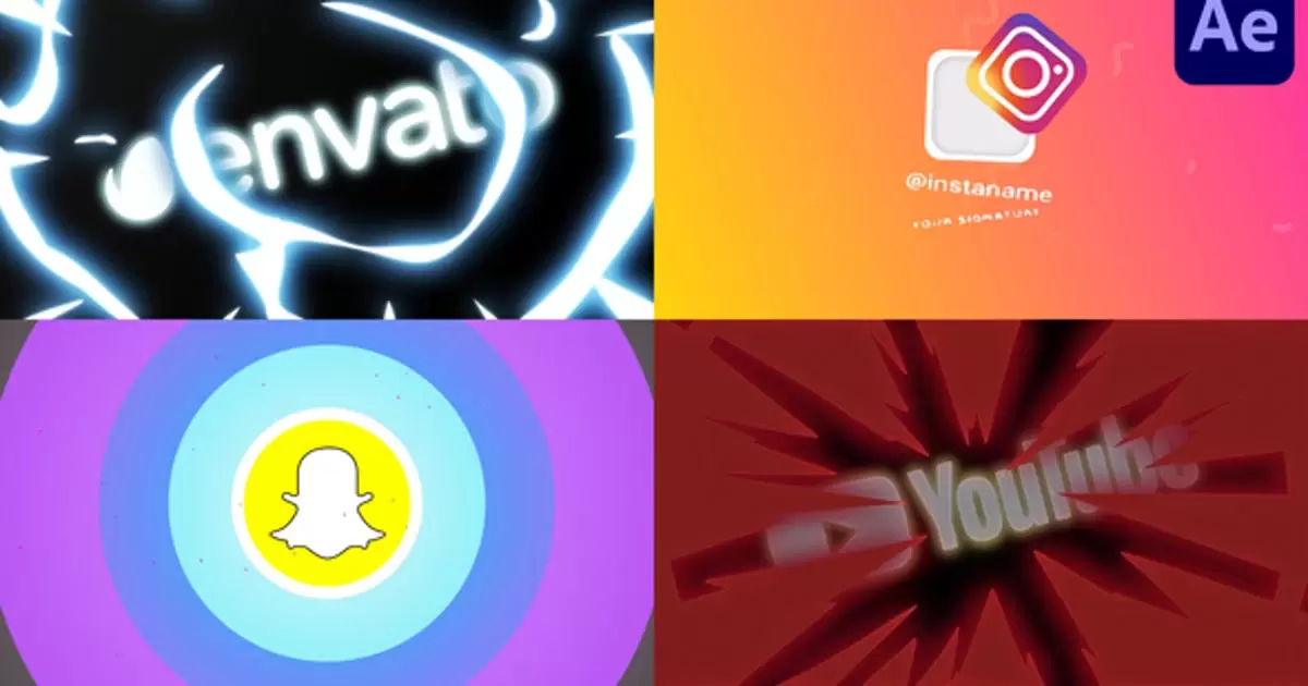 时尚标志特效动画logo标志AE模版Stylish Logo Pack | After Effects