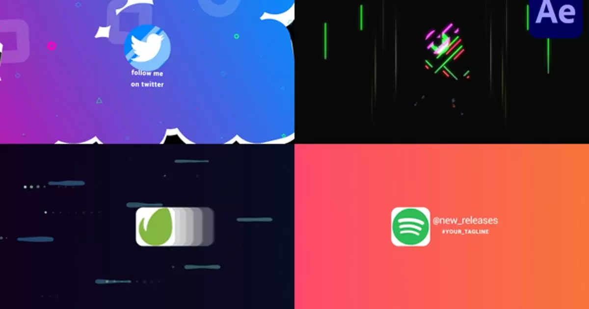 现代标志包包装logo动画AE模版Modern Logo Pack | After Effects