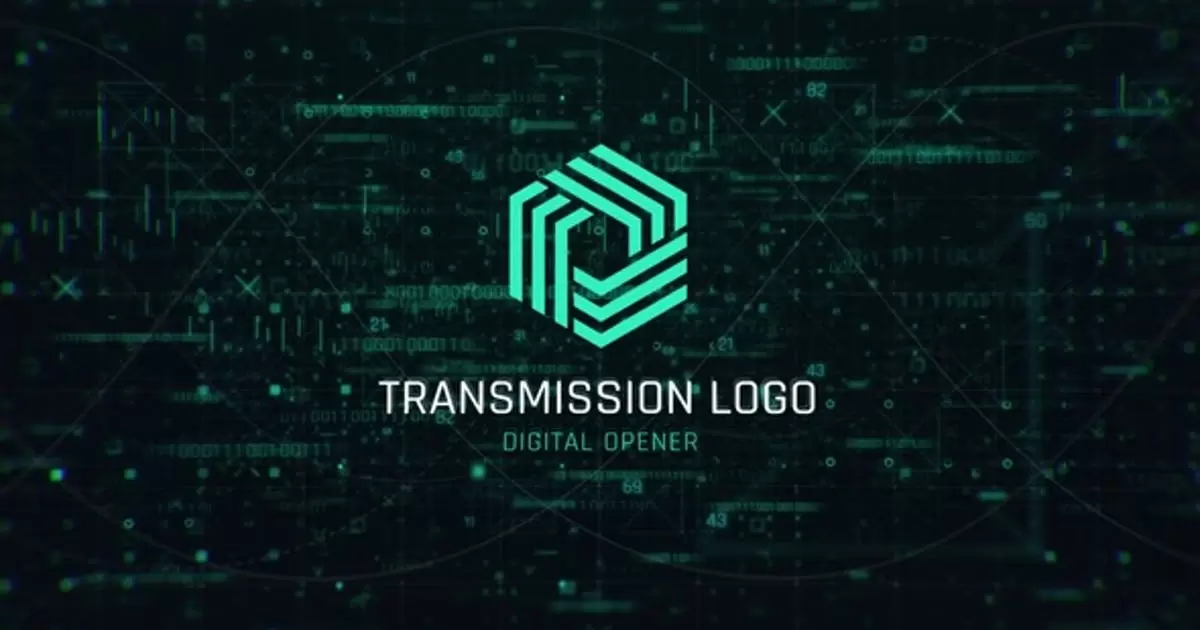 信号传输高科技logo标志AE模版Signal Transmission Logo