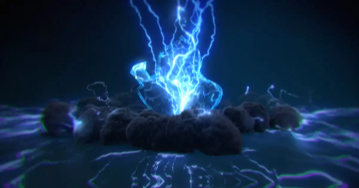 震撼雷击闪电logo标志AE模版Lightning Strike Logo