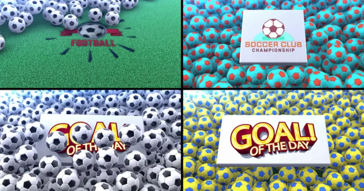 足球运动logo标志揭示AE模版Soccer Logo Reveal 2