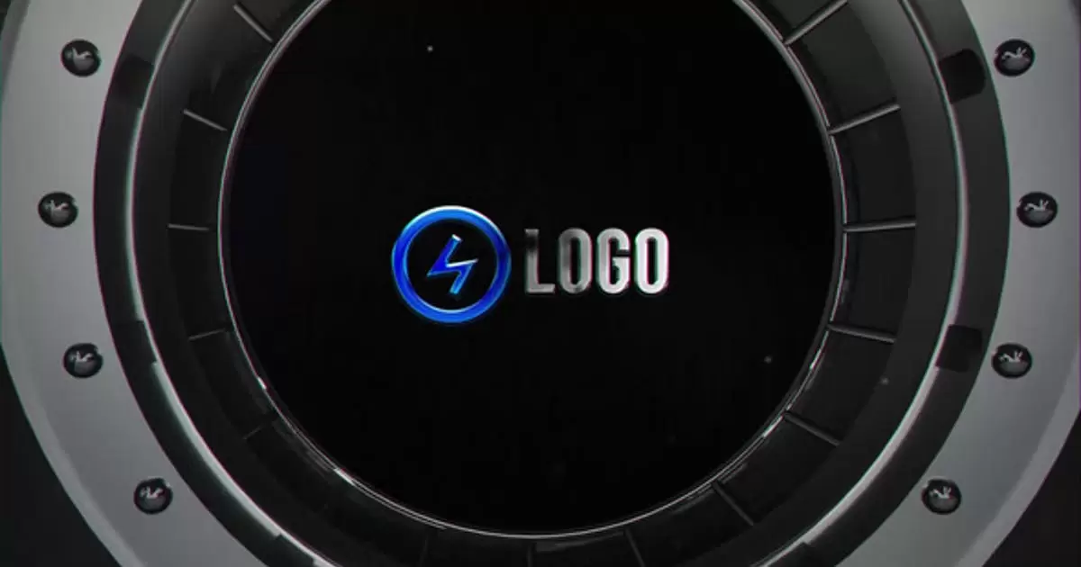 Vault徽标高科技机械logo显示AE模版Vault Logo Reveal