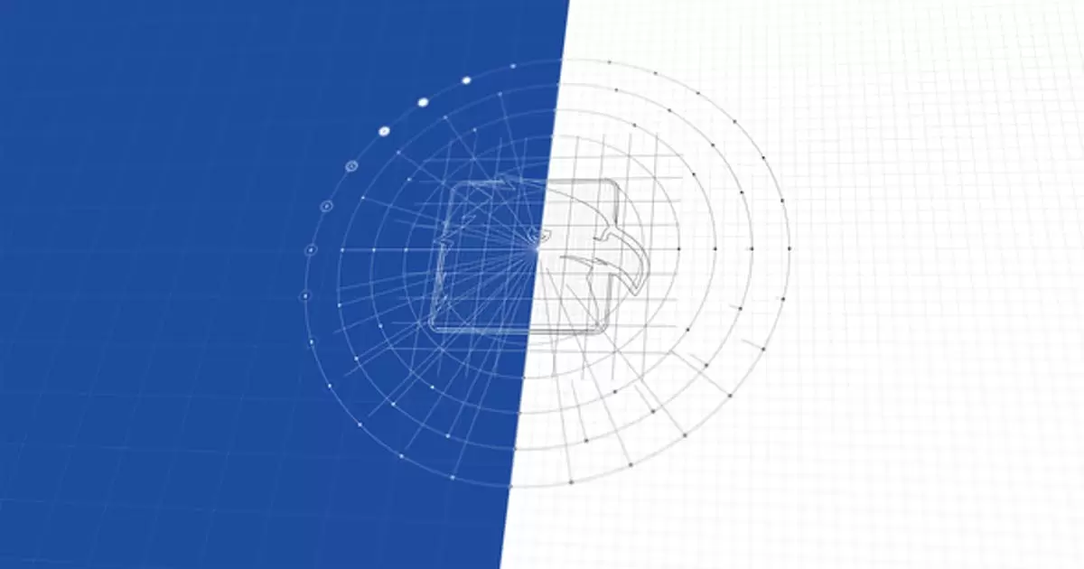 蓝图网格徽标设计师绘制logo显示AE模版Blueprint Grid Logo Reveal