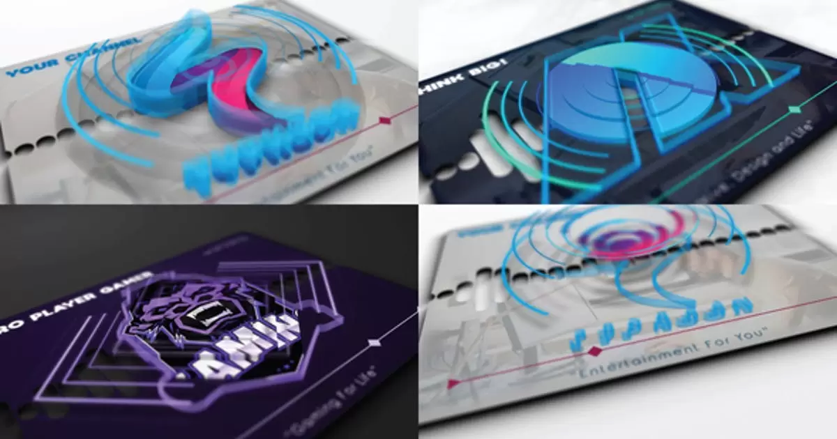 音频反应堆频谱logo标志显示AE模版Audio React Logo Reveal