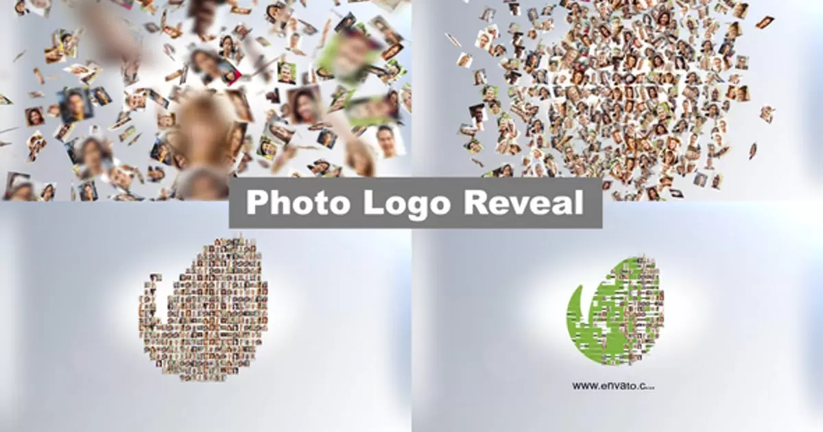 照片徽标logo显示AE模版Photos Logo Reveal