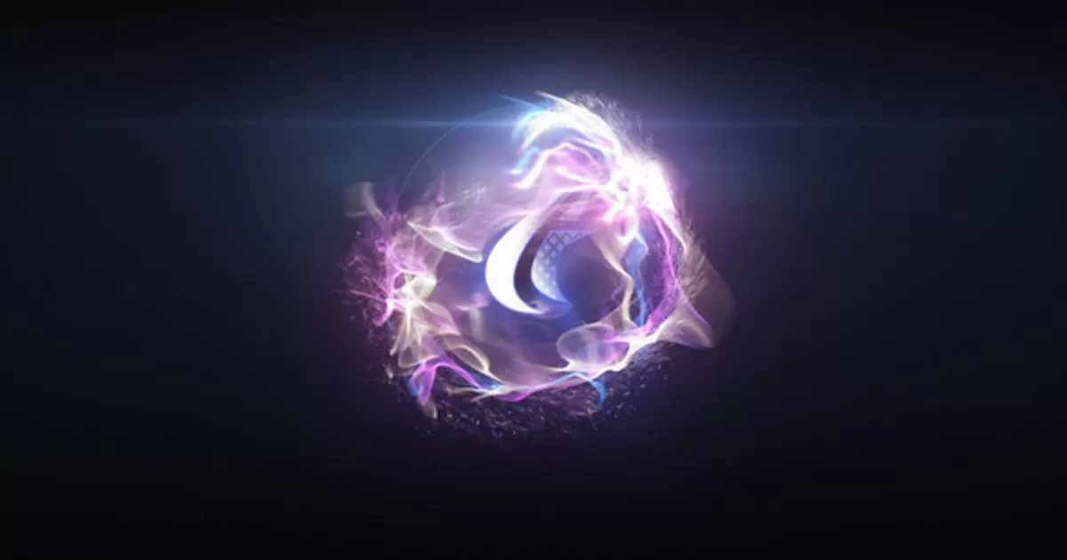 快速粒子魔法球logo标志2AE模版Quick Particle Sphere Logo 2