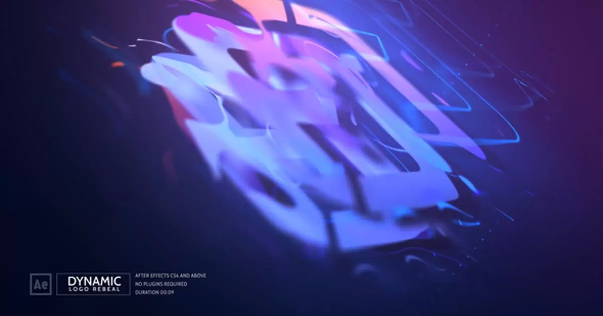 动态高科技logo徽标显示AE模版Dynamic Logo Reveal