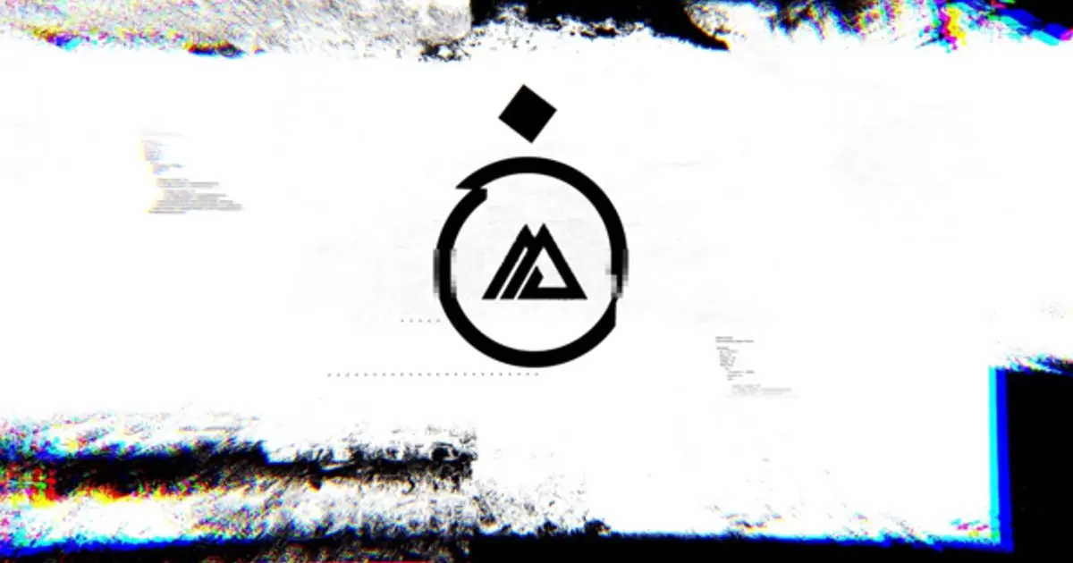 毛刺形状震动logo标志AE模版Glitch Shapes Logo