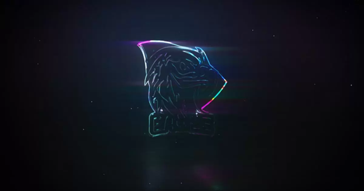 霓虹玻璃logo毛刺标志揭示AE模版Neon Glass | Glitch Logo Reveal