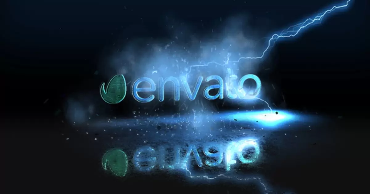 闪电标志logo介绍AE模版Lightning Logo Intro
