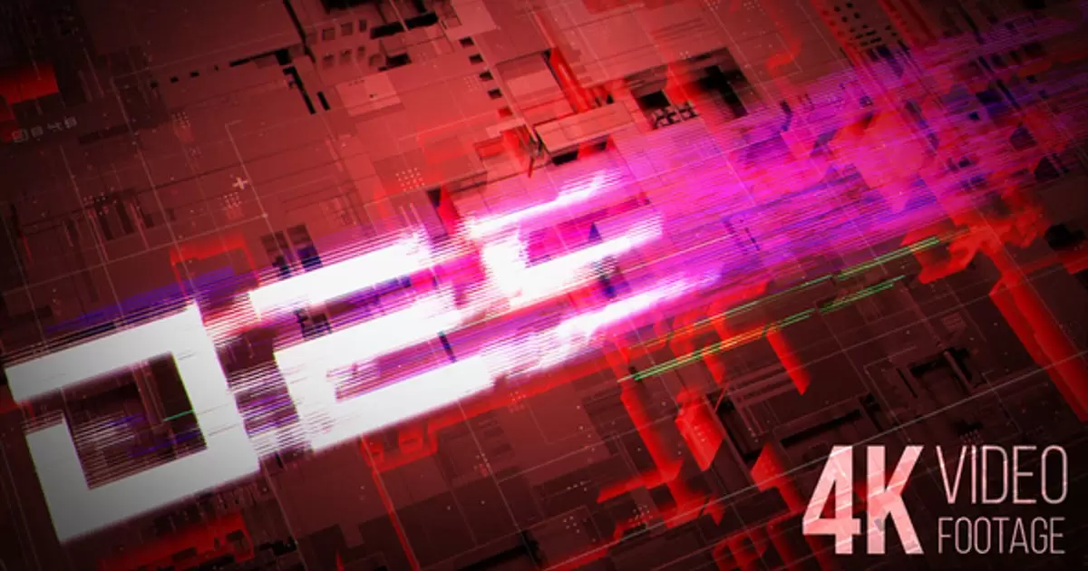 数字信号干扰logo标志AE模版Digital Glitch Logo