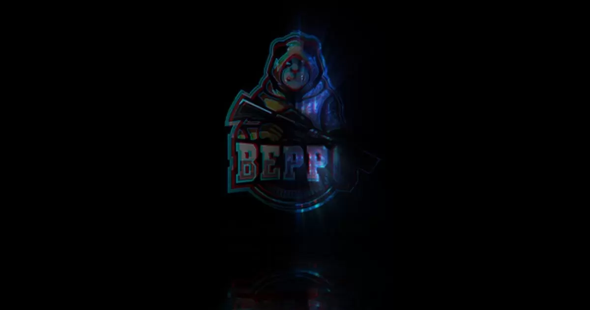 电子竞技故障logo标志AE模版eSports Glitch Logo