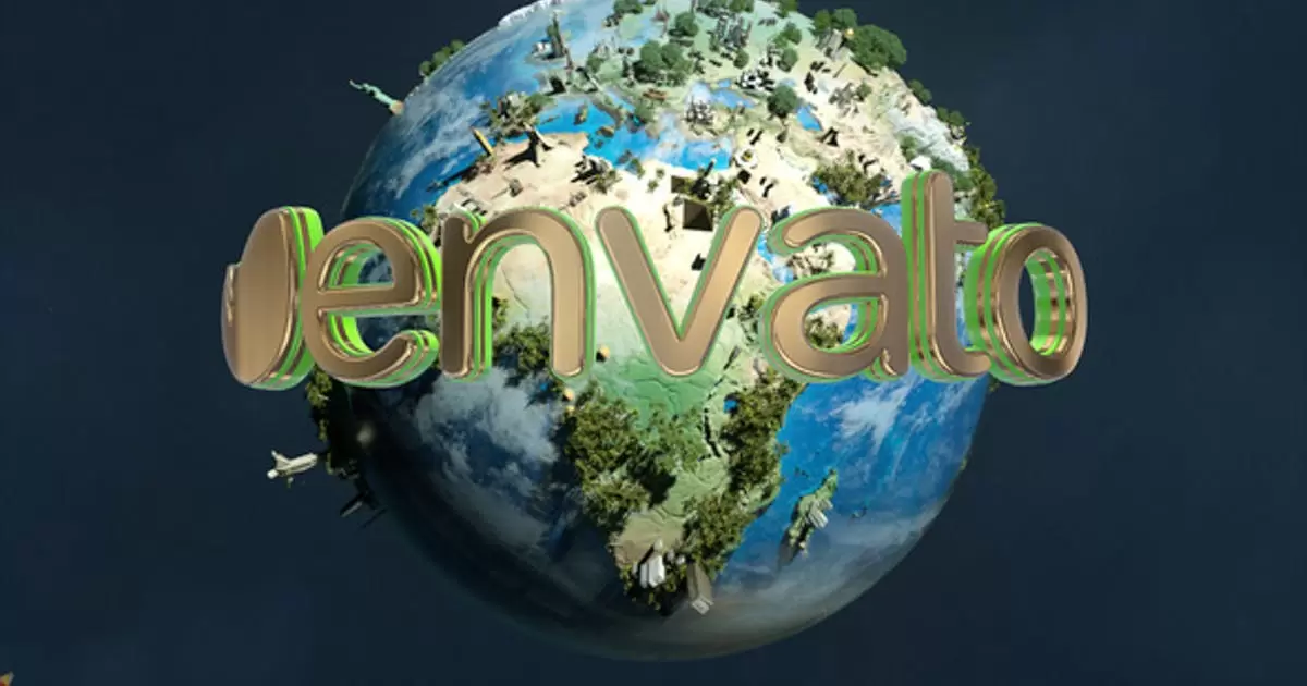 Covid 19病毒之后的三维地球logo片头AE模版Planet After Covid 19