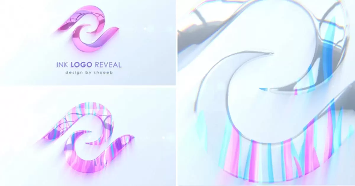 油墨液体填充logo标志显露AE模版Ink Logo Reveal