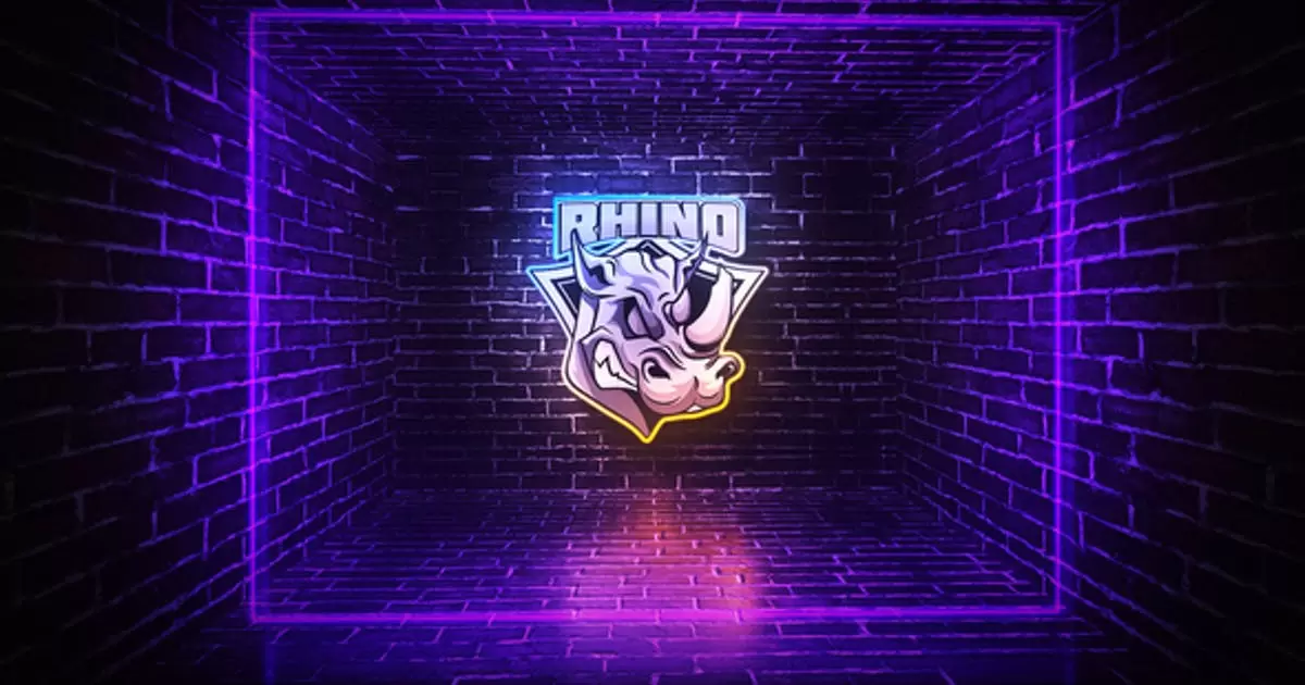 色彩斑斓霓虹灯logo标志AE模版Grunge Neon Logo