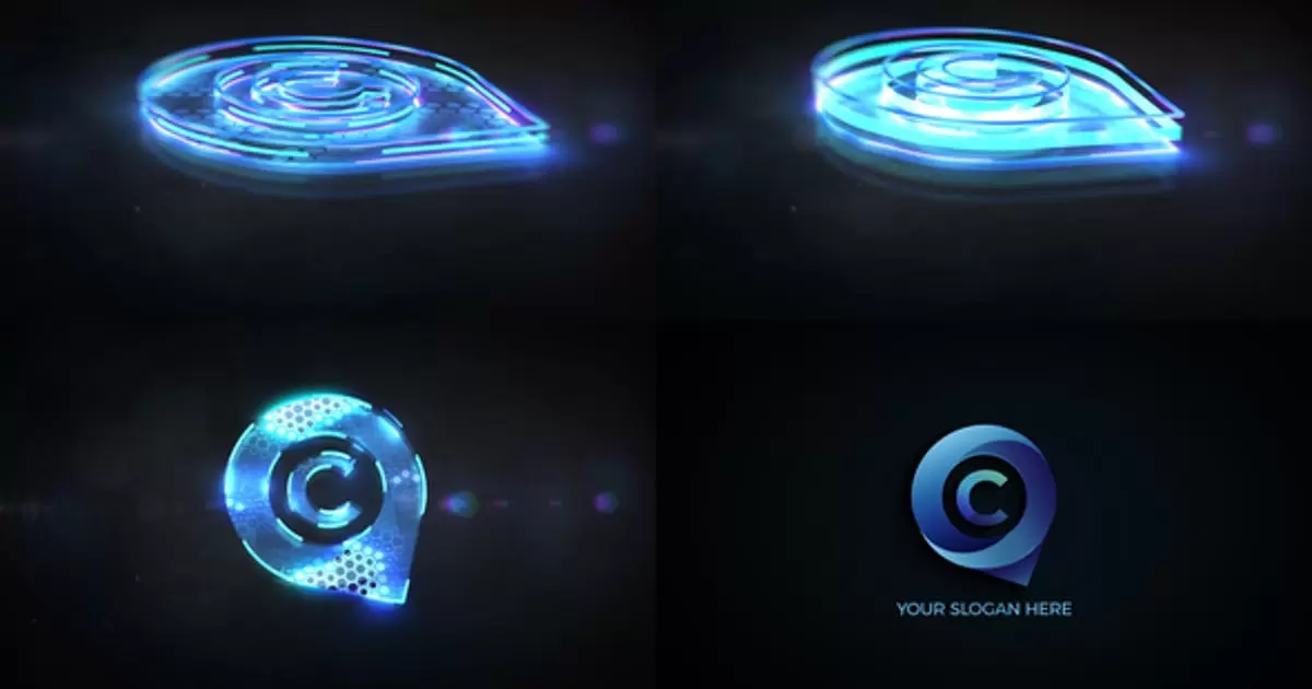 技术高科技标志揭示AE模版Tech Logo Reveal