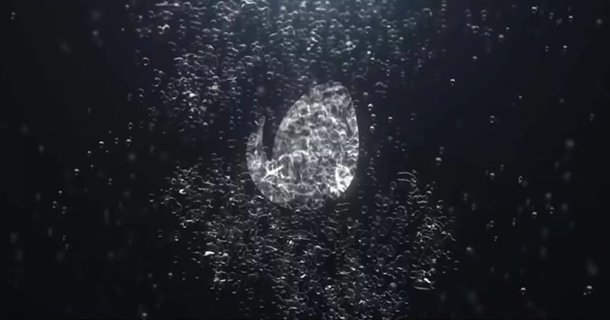 液体水花气泡飞溅logo揭示AE模版Bubble Splash Reveal
