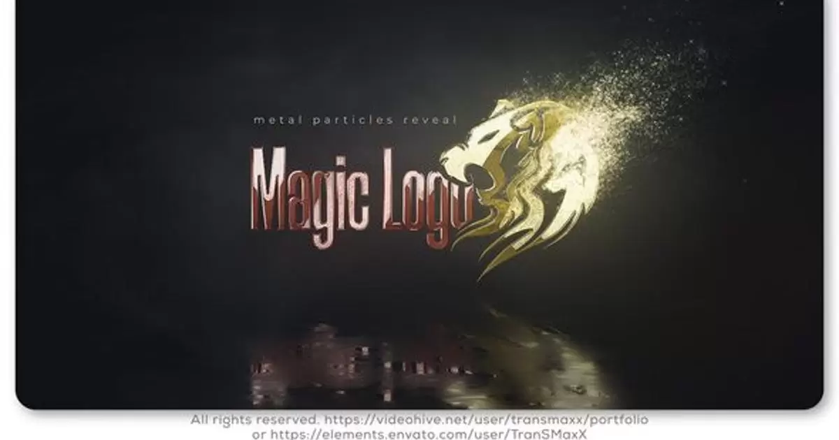 神奇的金属颗粒标志揭示AE模版Magic Metal Particles Logo Reveal