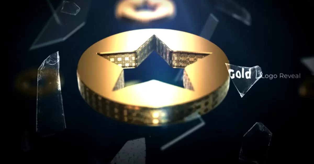 断裂的徽标三维logo显示AE模版Fractured Logo Reveal