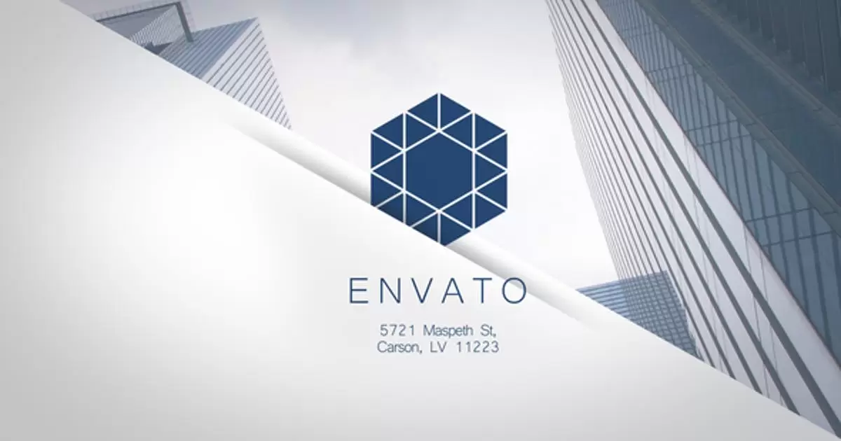 纸质企业商务logo标志AE模版Minimal Paper Logo