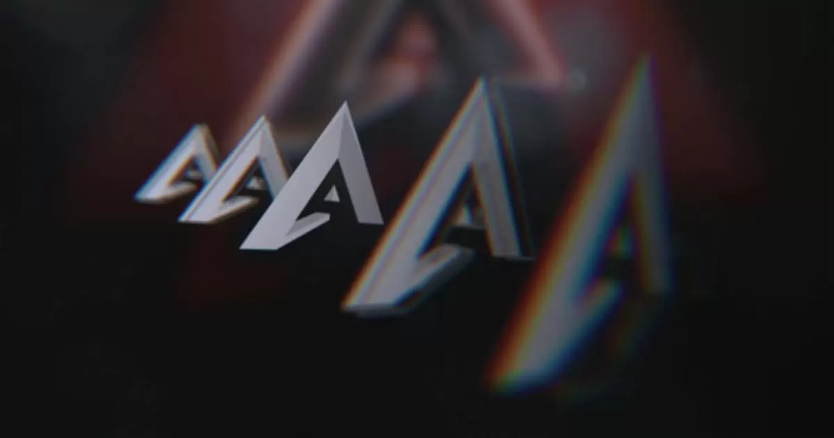 透视logo标志介绍AE模版Perspective Logo Intro