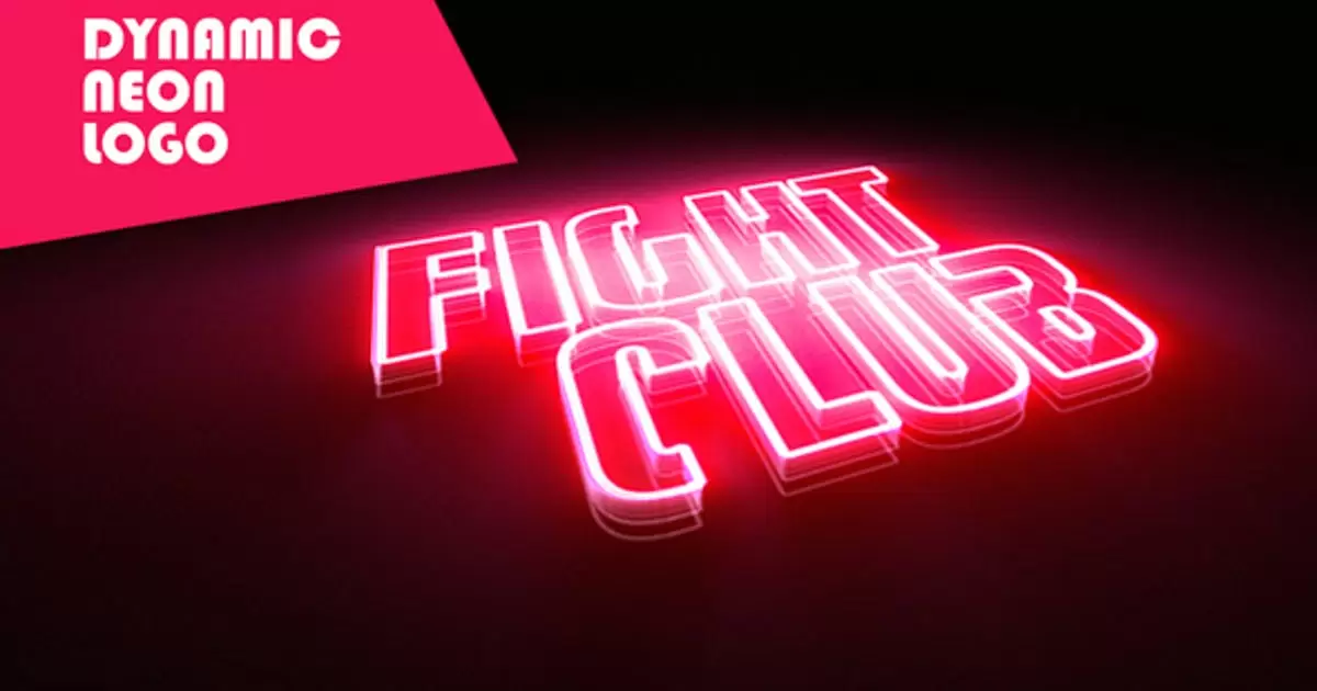 动态霓虹灯logo标志AE模版Dynamic Neon Logo