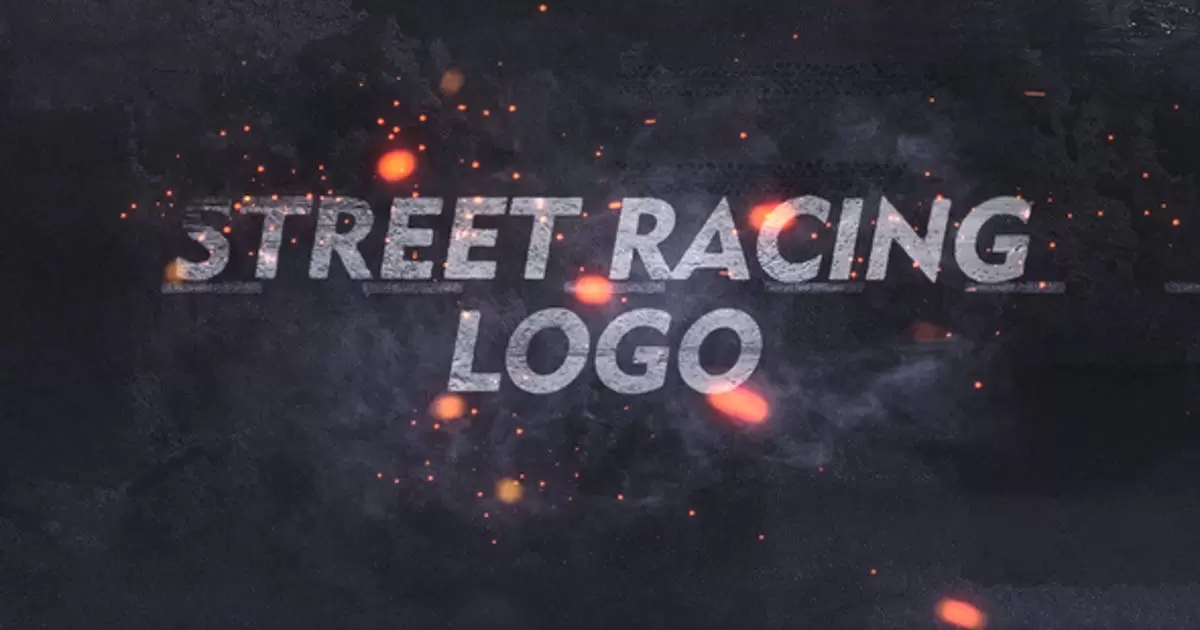 街头赛车竞技比赛标志AE模版Street Racing Logo