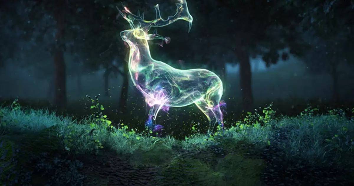 神奇的自然森林粒子标志AE模版Magic Nature Particles Logo