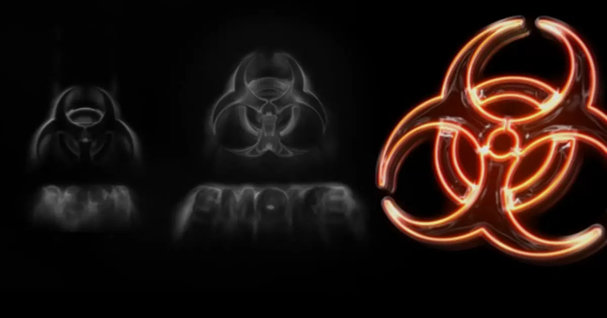 黑烟霓虹灯放射元素logo’揭示AE模版Dark Smoke Neon Logo Intro Reveal