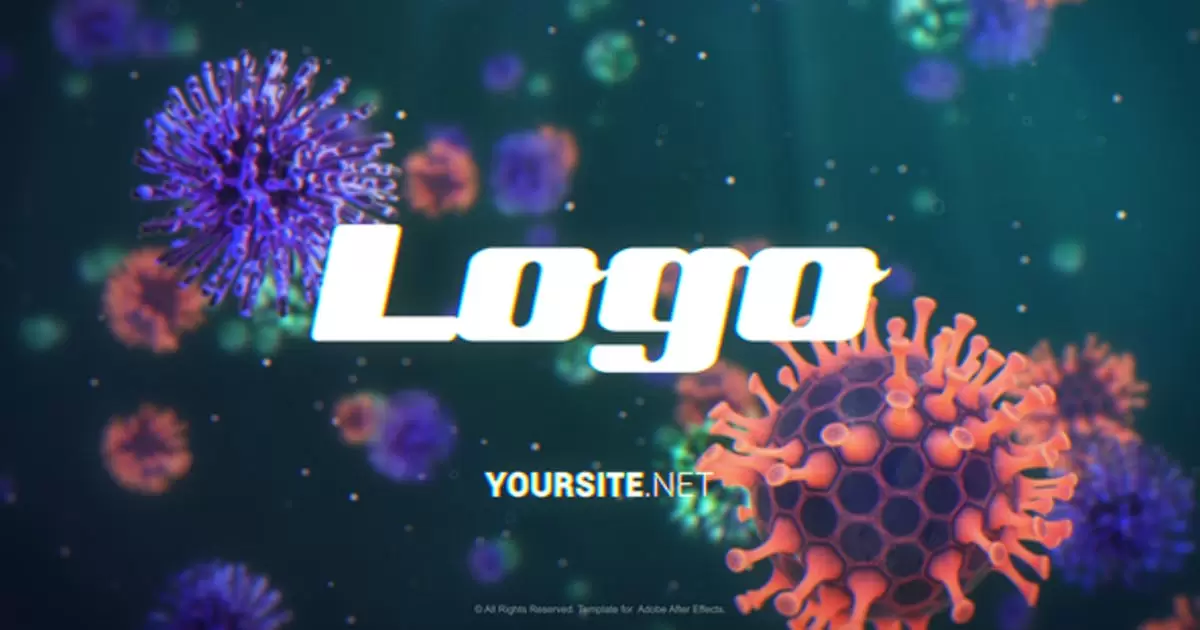 细菌病毒logo标志揭示AE模版Bacteria Logo Reveal