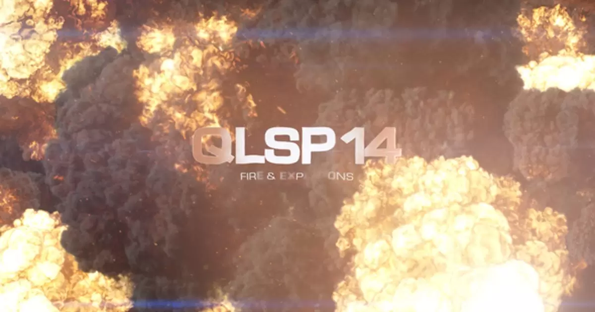 快速标志logo在火灾和爆炸中AE模版Quick Logo Sting Pack 14: Fire & Explosion