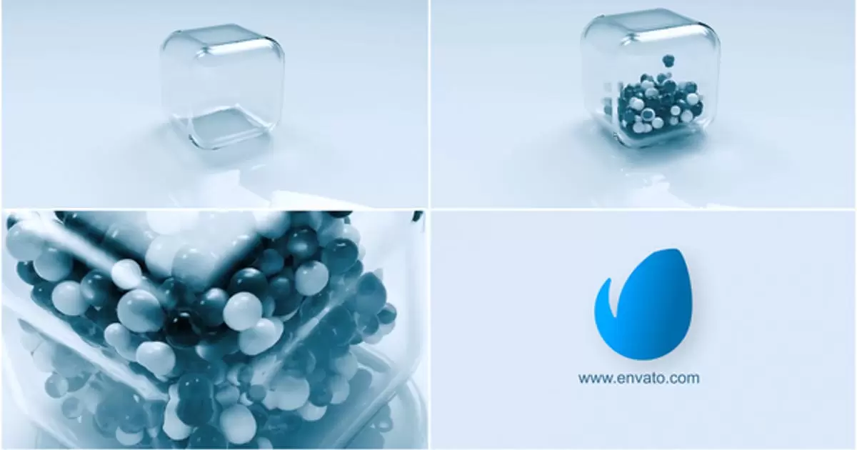 动态小球三维logo标志揭示AE模版Dynamic Balls Logo Reveal