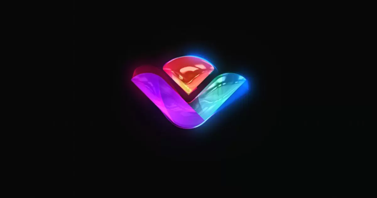 深色彩色标志logo显示AE模版Dark Clean Logo Reveal