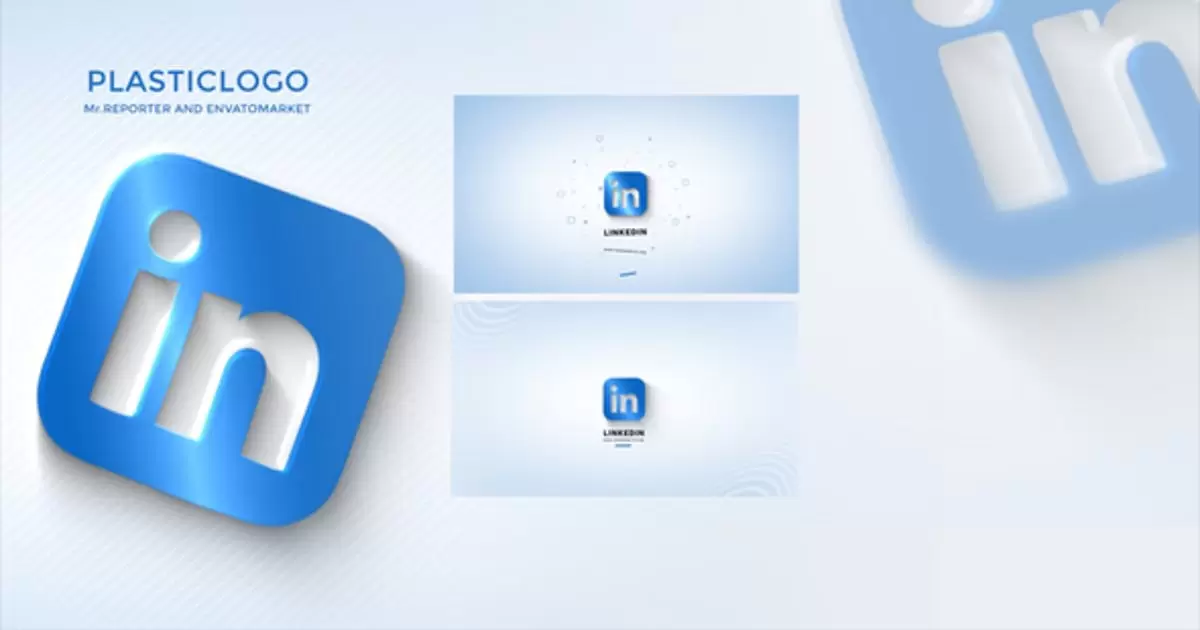 塑料简单标志AE模版Plastic Simple Logo