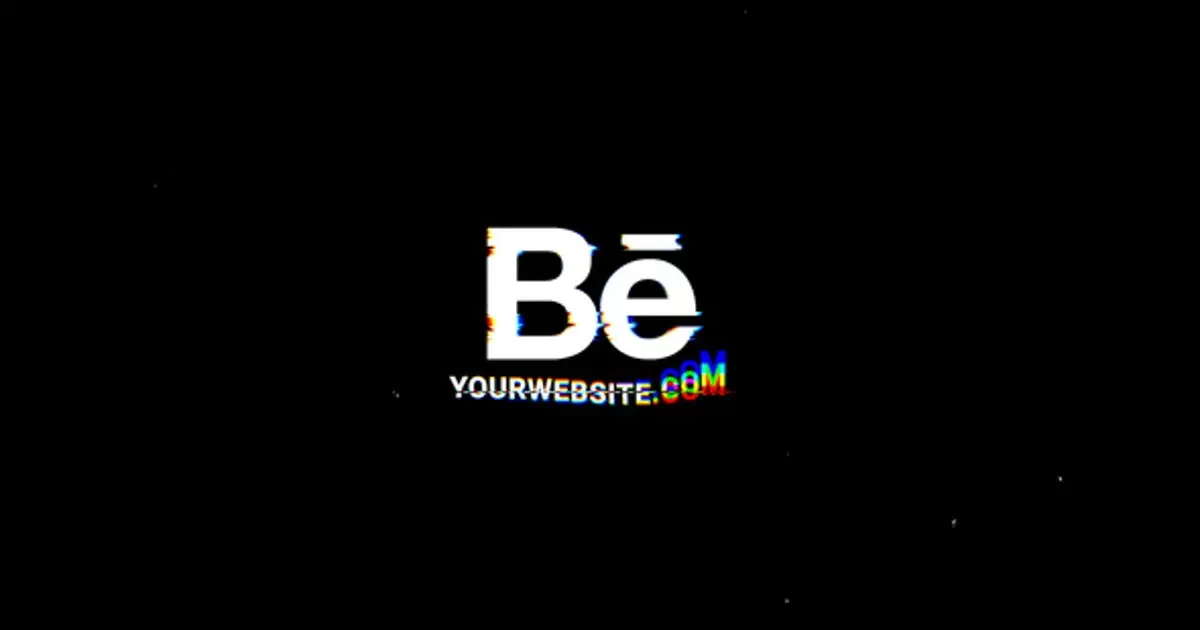 快速毛刺logo标志RGBAE模版Fast Glitch Logo RGB
