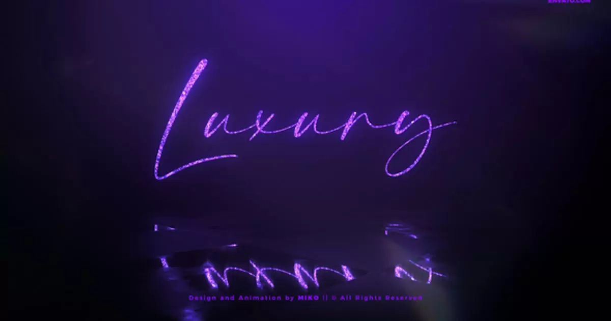 奢华华丽的紫色logo标志显露AE模版Luxury Logo Reveal