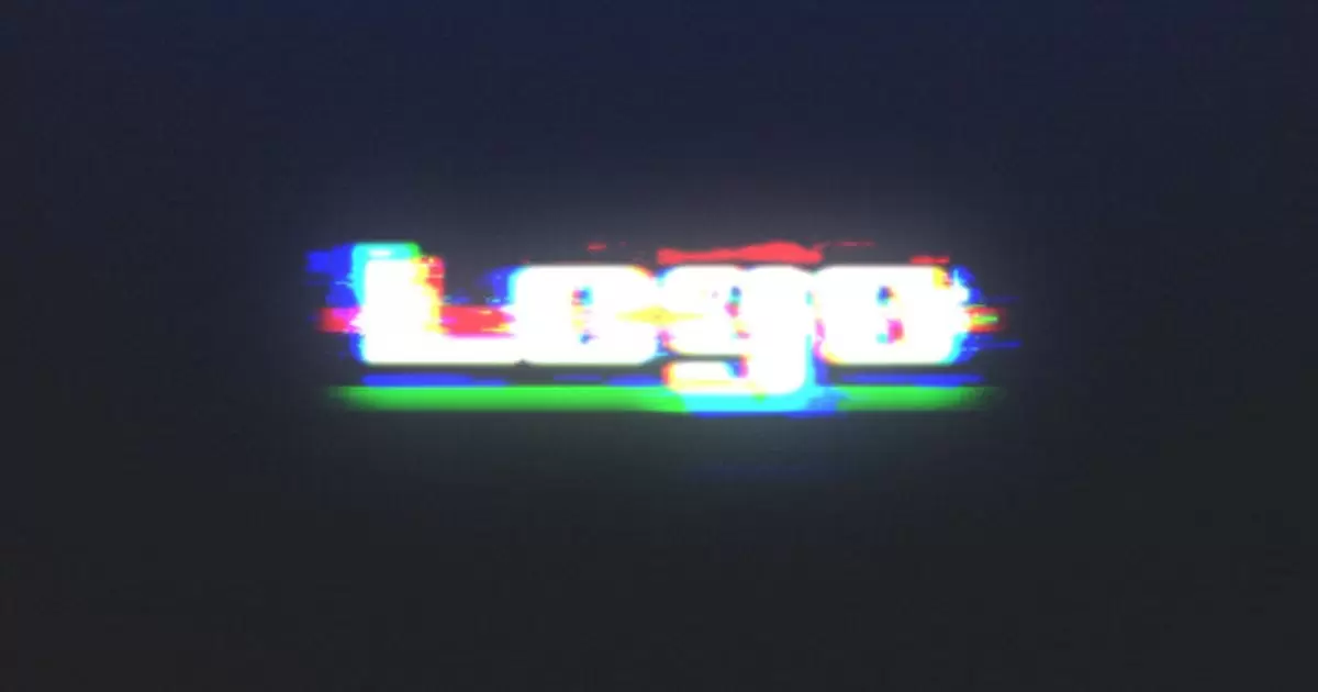 快速毛刺RGB标志揭示AE模版Fast Glitch RGB Logo Reveal