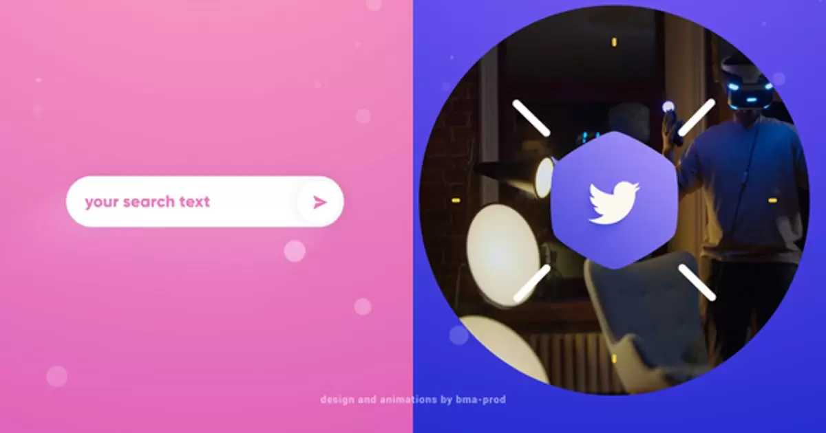 最小2D搜索标志介绍AE模版Minimal 2D Search Logo Intro