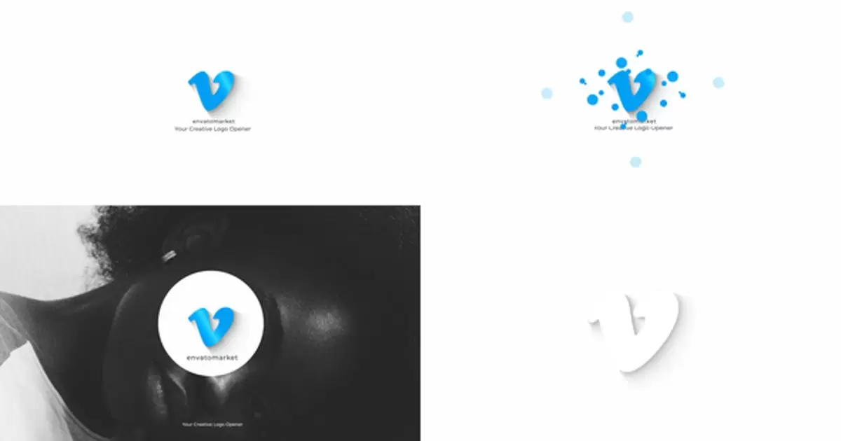 构建动画logo元素标志显露AE模版Stroke Logo Reveal