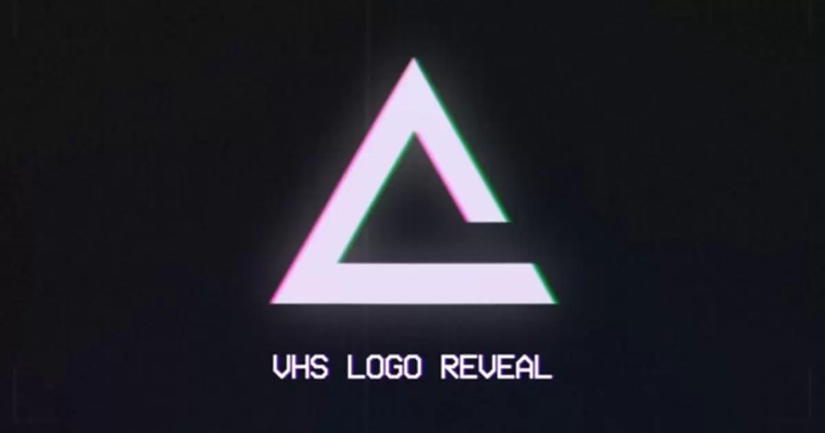 VHS徽标rgb色彩显示AE模版VHS Logo Reveal