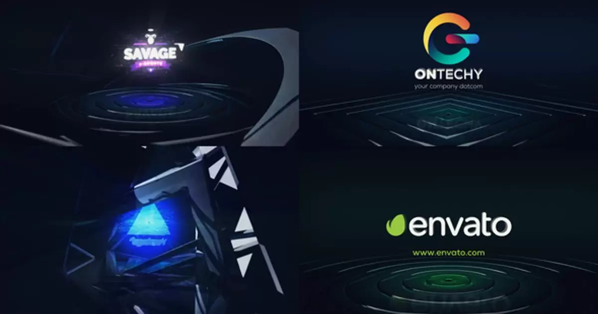 黑色金属标志显露AE模版Black Metallic Logo Reveal