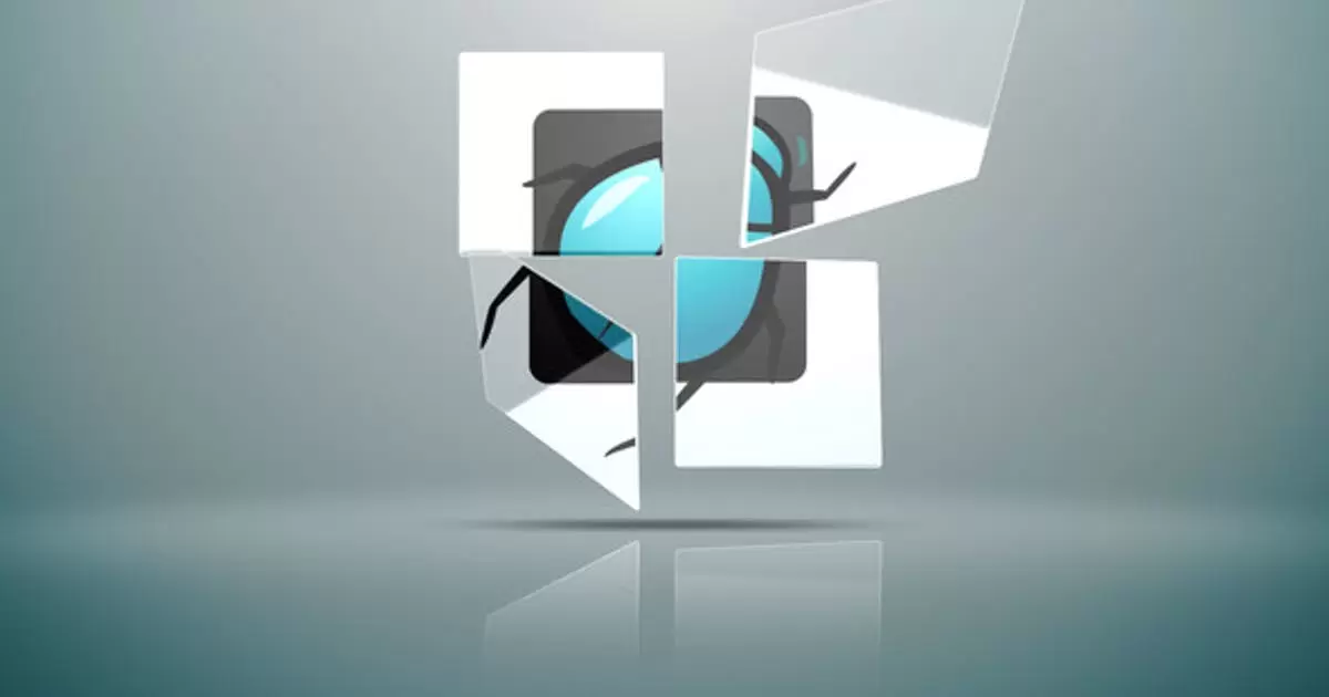 干净光滑的标志拼图玻璃AE视频模版Clean Glossy Logo Sting