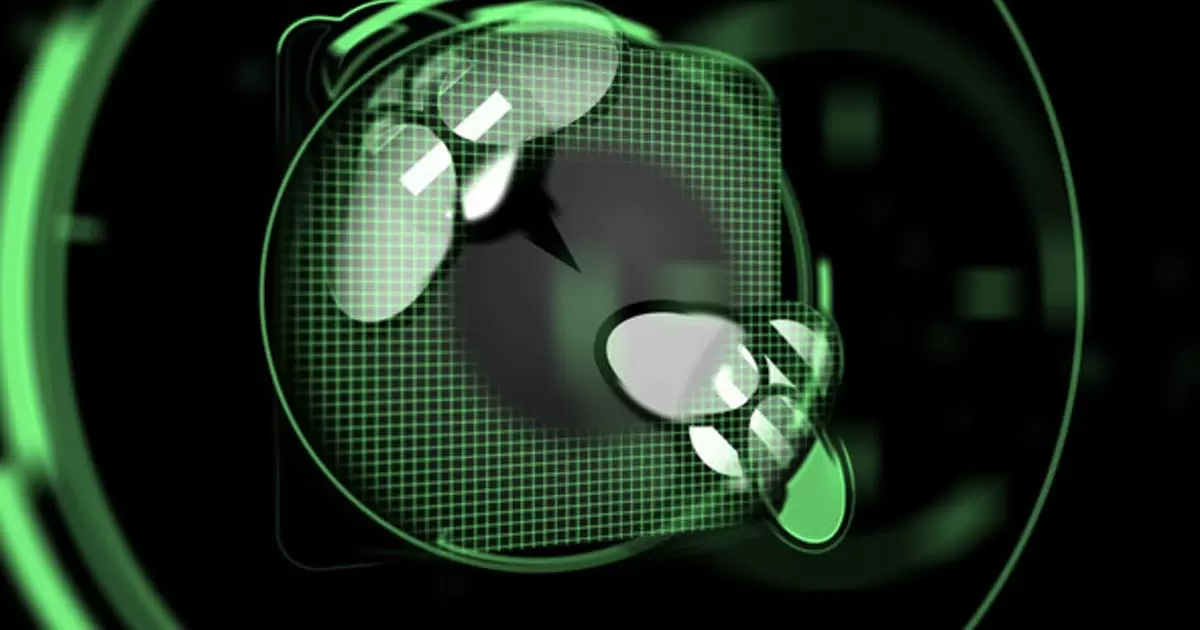 全息绿色高科技标志AE视频模版Holographic Logo