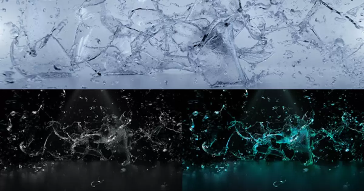 溅水液体水花logo标志显露AE视频模版Splashing Water Logo Reveal