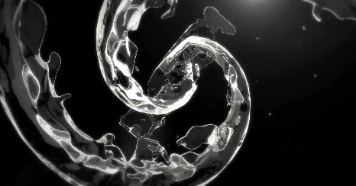旋流液体logo标志揭示AE视频模版Swirling Liquid Logo Reveal