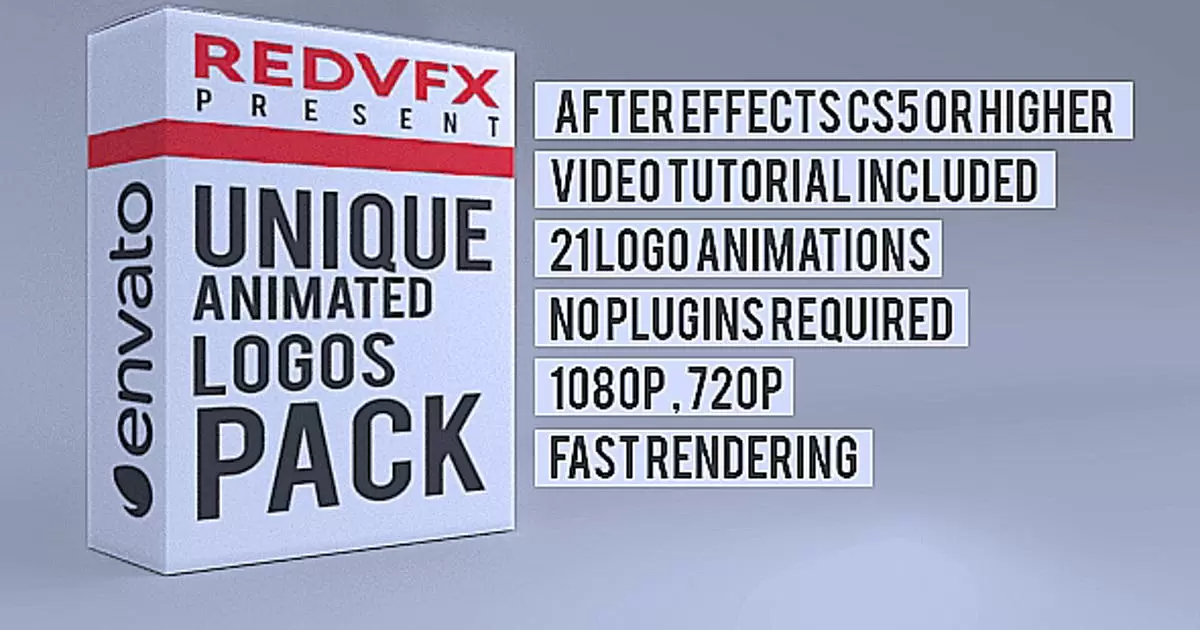 独特的动画logo徽标包AE视频模版Unique Animated Logos Pack