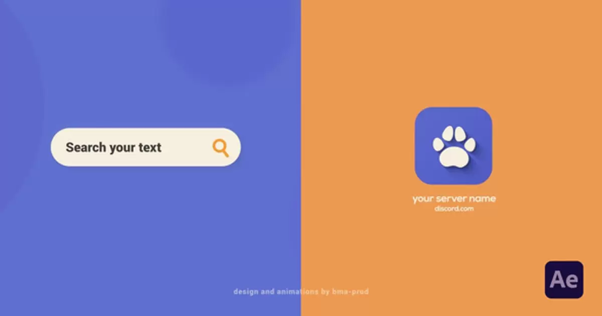 搜索标志开启片头动画logo AE视频模版Minimal Search Logo Opener