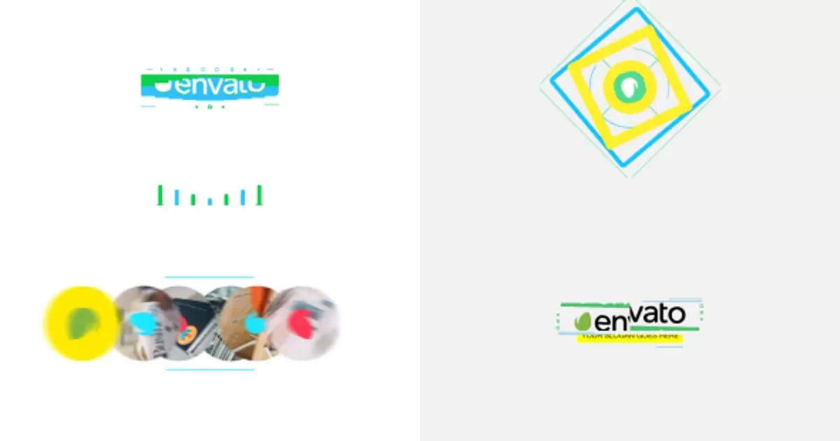 徽标动态开起片头logo标志AE视频模版Logo Openers